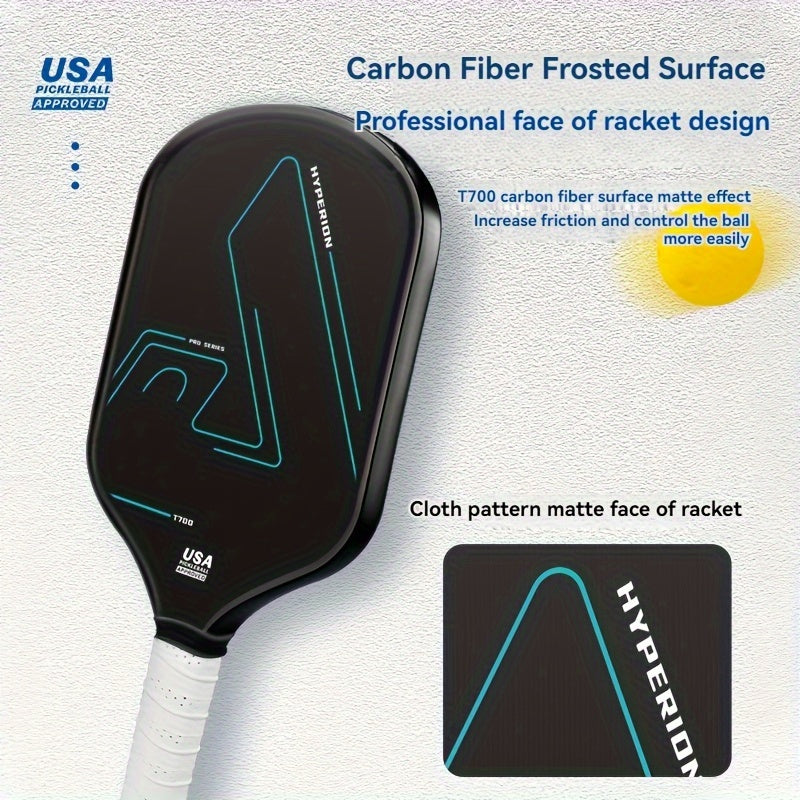 High-Quality Lightweight T700 Carbon Fiber Pickleball Paddle with Fine Grain Matte Surface for Strong Spin Control, Available in Multiple Colors - Ideal for Beginners and Advanced Players