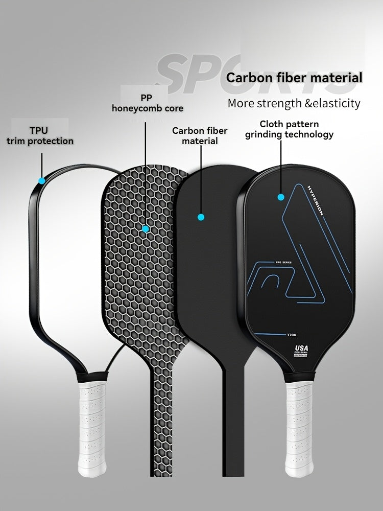 High-Quality Lightweight T700 Carbon Fiber Pickleball Paddle with Fine Grain Matte Surface for Strong Spin Control, Available in Multiple Colors - Ideal for Beginners and Advanced Players