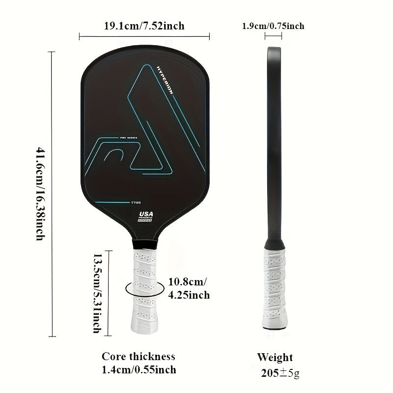 High-Quality Lightweight T700 Carbon Fiber Pickleball Paddle with Fine Grain Matte Surface for Strong Spin Control, Available in Multiple Colors - Ideal for Beginners and Advanced Players