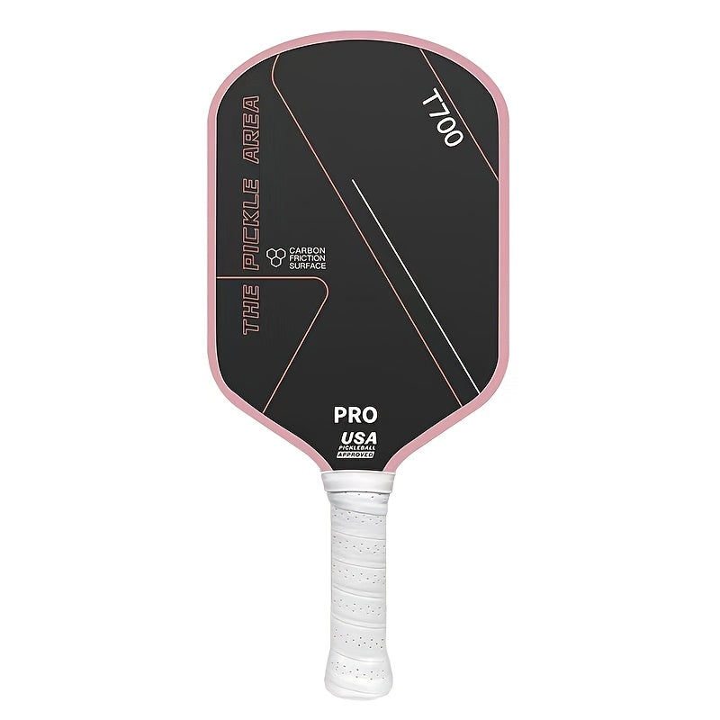 High-Quality Lightweight T700 Carbon Fiber Pickleball Paddle with Fine Grain Matte Surface for Strong Spin Control, Available in Multiple Colors - Ideal for Beginners and Advanced Players