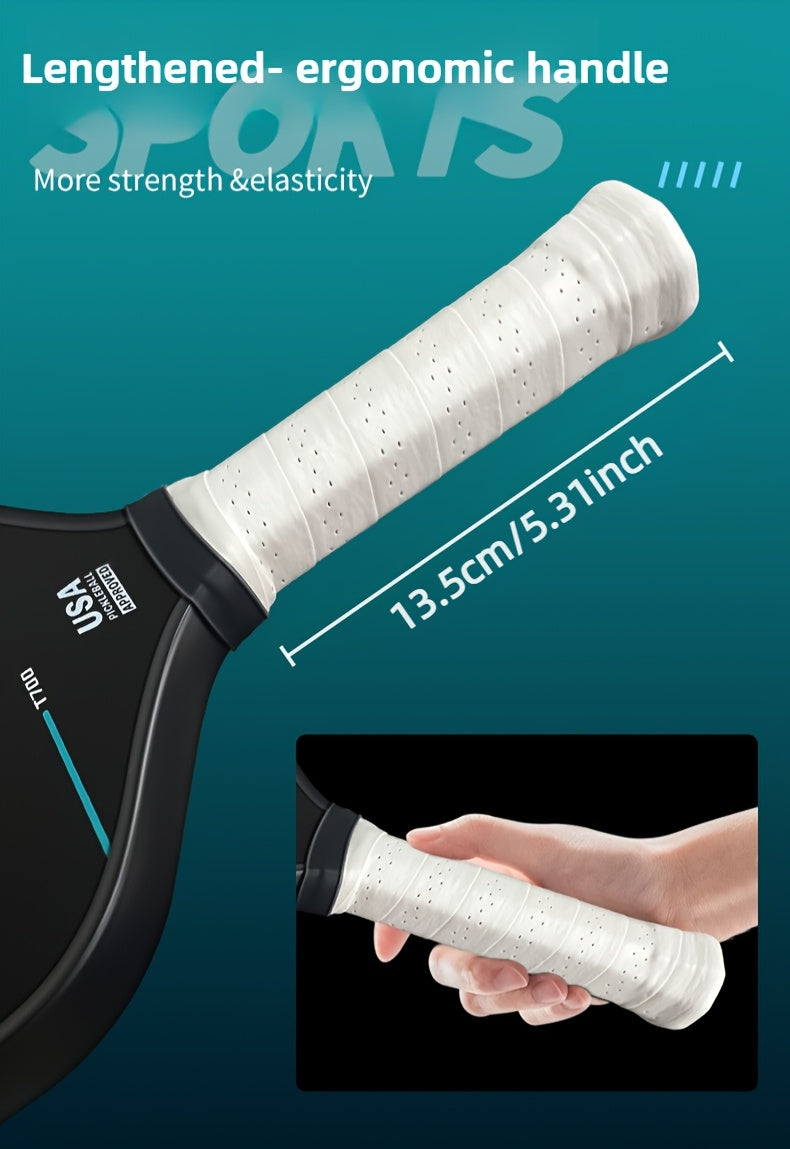 High-Quality Lightweight T700 Carbon Fiber Pickleball Paddle with Fine Grain Matte Surface for Strong Spin Control, Available in Multiple Colors - Ideal for Beginners and Advanced Players