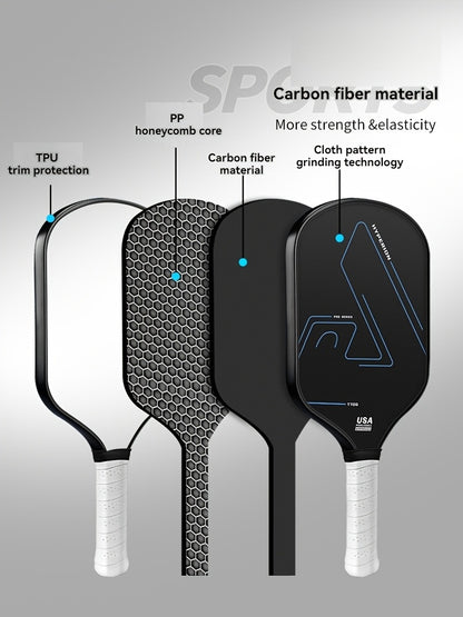 High-Quality Lightweight T700 Carbon Fiber Pickleball Paddle with Fine Grain Matte Surface for Strong Spin Control, Available in Multiple Colors - Ideal for Beginners and Advanced Players