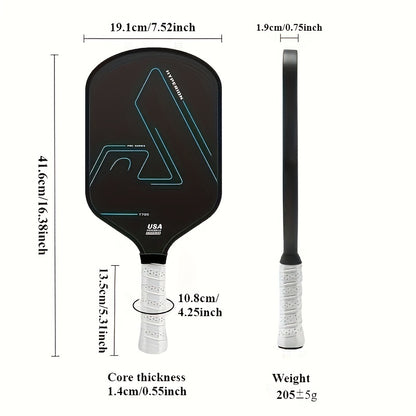 High-Quality Lightweight T700 Carbon Fiber Pickleball Paddle with Fine Grain Matte Surface for Strong Spin Control, Available in Multiple Colors - Ideal for Beginners and Advanced Players